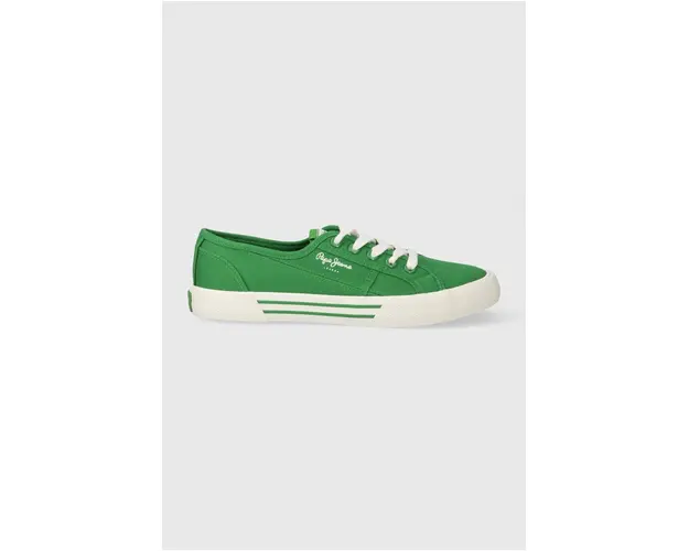 Pepe Jeans tenisi PLS31287 femei, culoarea verde, BRADY BASIC W