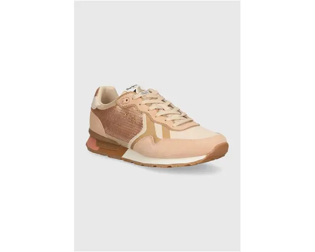 Pepe Jeans sneakers PLS40009 culoarea roz, BRIT SEQUINS W