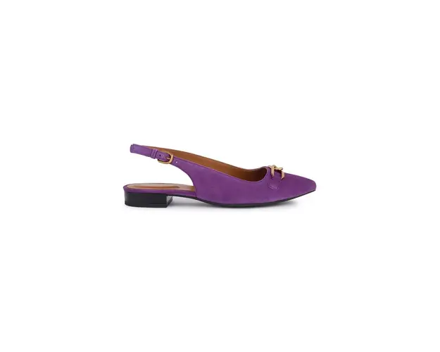Geox balerini din piele intoarsa D CHARYSSA culoarea violet, cu toc deschis, D459BB 00021 C8000