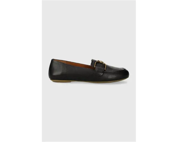 Geox mocasini de piele D PALMARIA femei, culoarea negru, cu toc plat, D45MUJ 00046 C9999