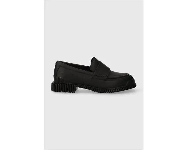 Camper mocasini de piele Pix femei, culoarea negru, cu toc plat, K201627.001