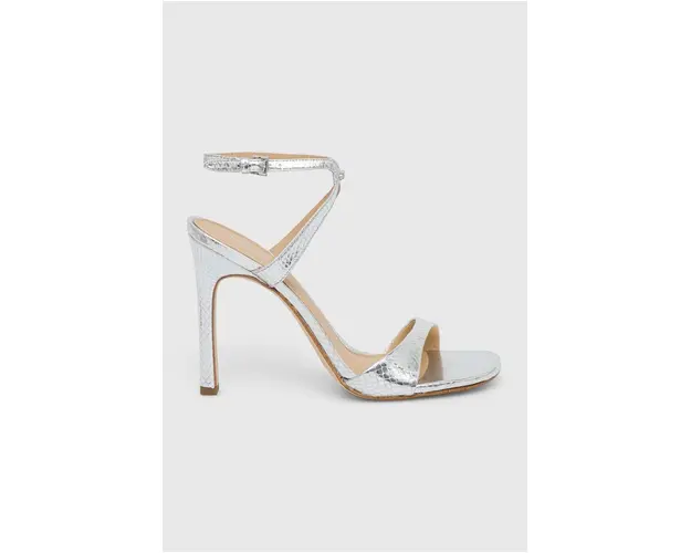 MICHAEL Michael Kors sandale de piele Amara culoarea argintiu, 40S4AMHS1M