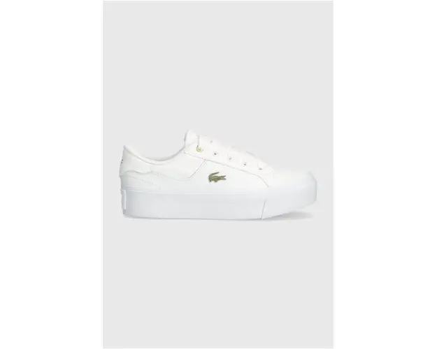 Lacoste sneakers Ziane Platform Logo Leather culoarea alb, 47CFA0005