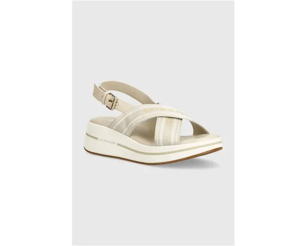 U.S. Polo Assn. sandale GLORY femei, culoarea bej, cu platforma, GLORY008W 4TY1