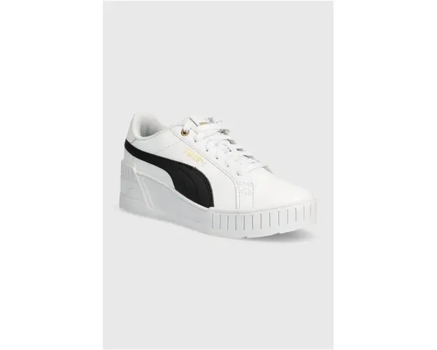 Puma sneakers din piele Karmen Wedge culoarea alb, 390985