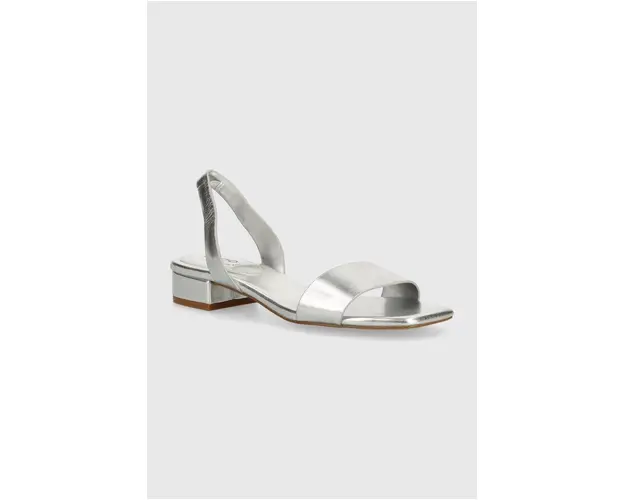 Aldo sandale de piele Dorenna femei, culoarea argintiu, 13740415.Dorenna
