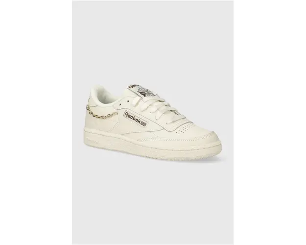 Reebok Classic sneakers din piele Club C 85 culoarea bej, 100074237