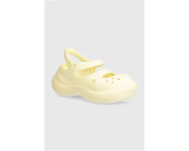 Crocs sandale Phaedra femei, culoarea bej, cu platforma, 209560