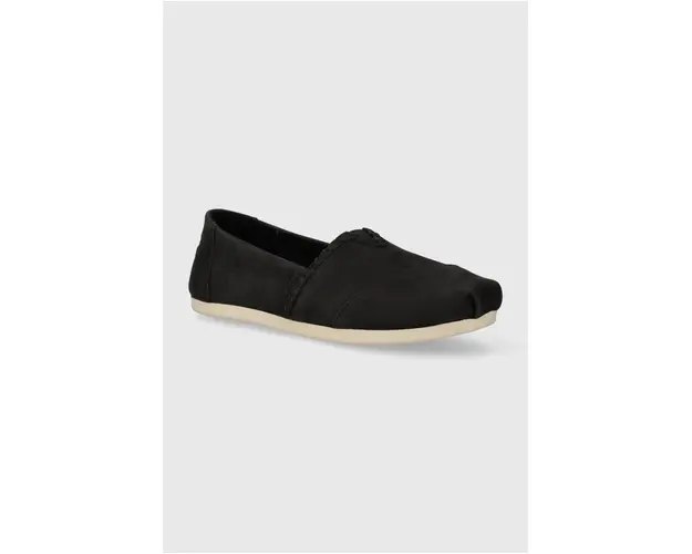 Toms espadrile din nubuc Alpargata culoarea negru, 10020666