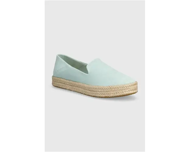 Toms espadrile din piele intoarsa Carolina culoarea turcoaz, 10020686