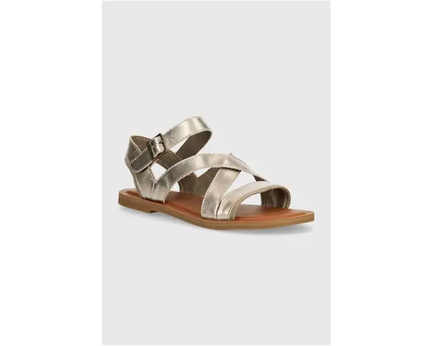 Toms sandale de piele Sloane femei, culoarea auriu, 10020820