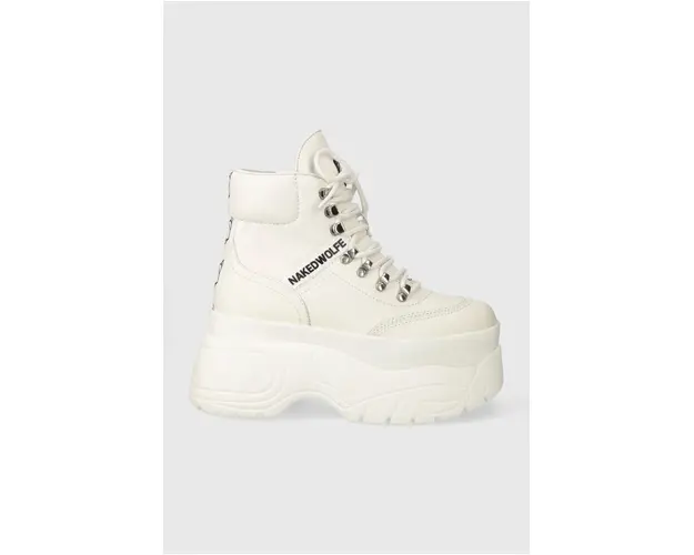 Naked Wolfe sneakers din piele Spike culoarea alb