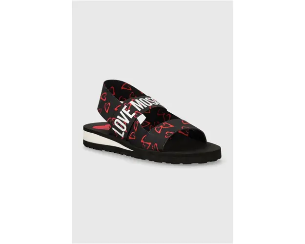 Love Moschino sandale femei, culoarea negru, JA16033G0IJN800A