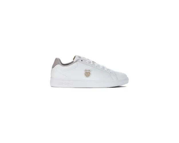 K-Swiss sneakers din piele COURT SHIELD culoarea alb