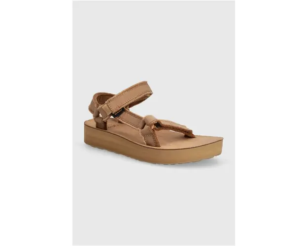 Teva sandale Midform Universal Canvas femei, culoarea maro, cu platforma, 1127570