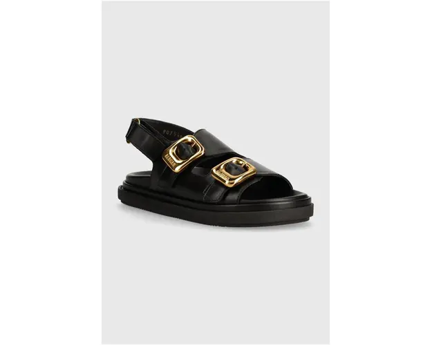Alohas sandale de piele Daria femei, culoarea negru, S100628-01