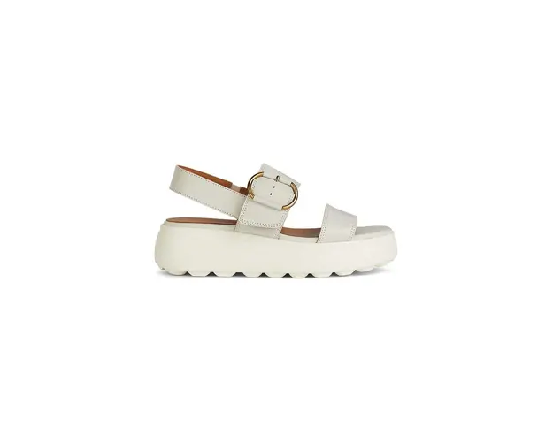 Geox sandale de piele D SPHERICA EC4.1 S B femei, culoarea bej, cu platforma, D45D4B 00043 C5322