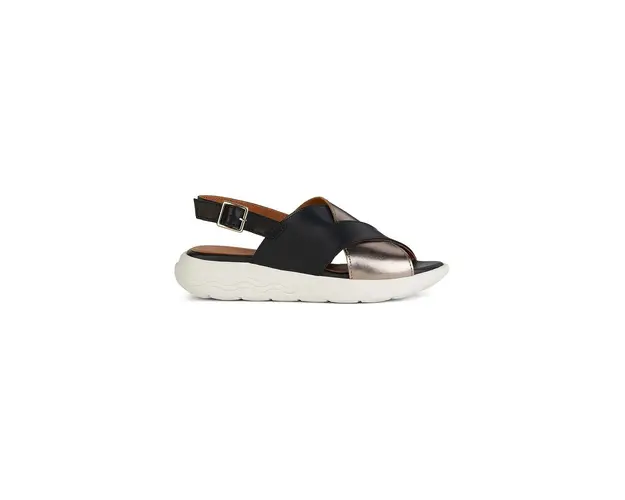 Geox sandale de piele D SPHERICA EC5 C femei, culoarea negru, D45SVC 043CF C0067
