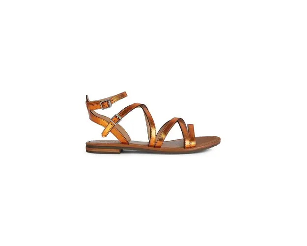Geox sandale de piele D SOZY S G femei, culoarea portocaliu, D15LXG 000N6 C2008