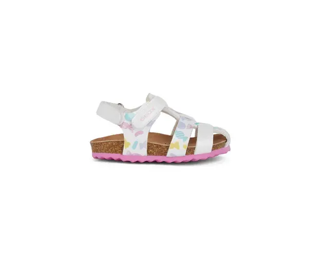 Geox sandale copii SANDAL CHALKI culoarea alb