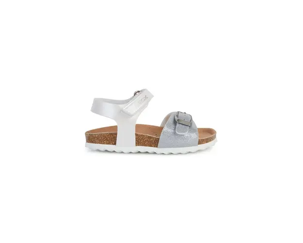Geox sandale copii SANDAL CHALKI culoarea argintiu