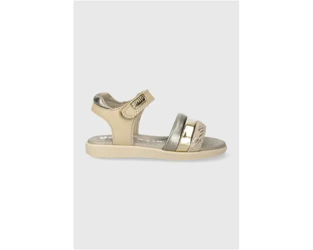 Garvalin sandale din piele pentru copii culoarea bej