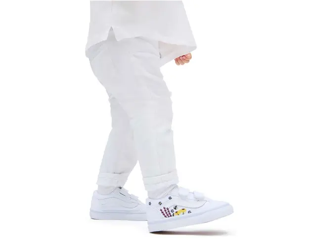 Vans tenisi copii Old Skool V culoarea alb