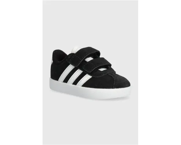 adidas sneakers de piele intoarsa pentru copii VL COURT 3.0 CF I culoarea negru
