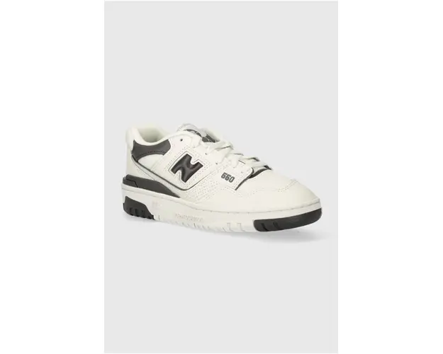 New Balance tenisi din piele copii GSB550BH culoarea alb
