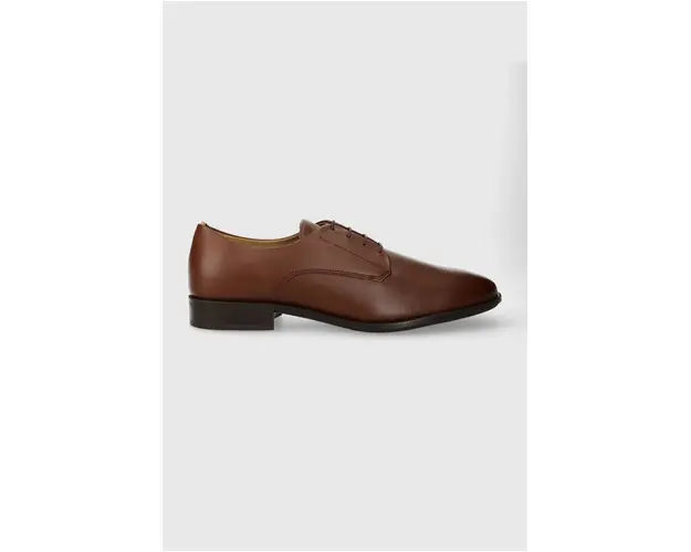 BOSS pantofi de piele Colby barbati, culoarea maro, 50498467
