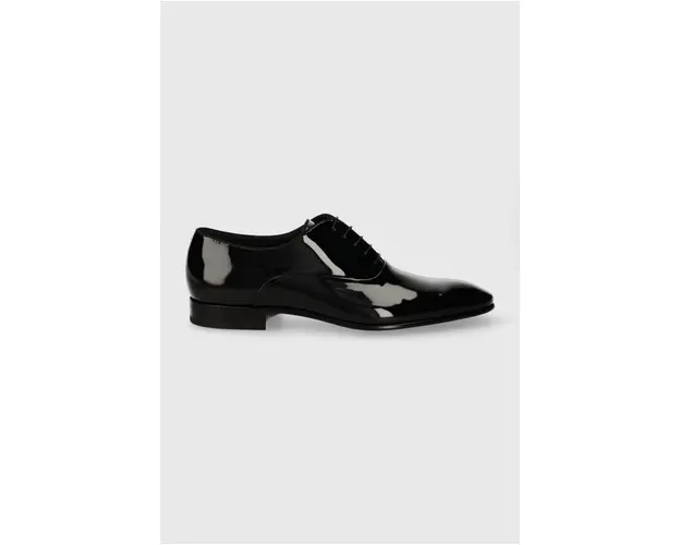 BOSS pantofi de piele Evening barbati, culoarea negru, 50499833
