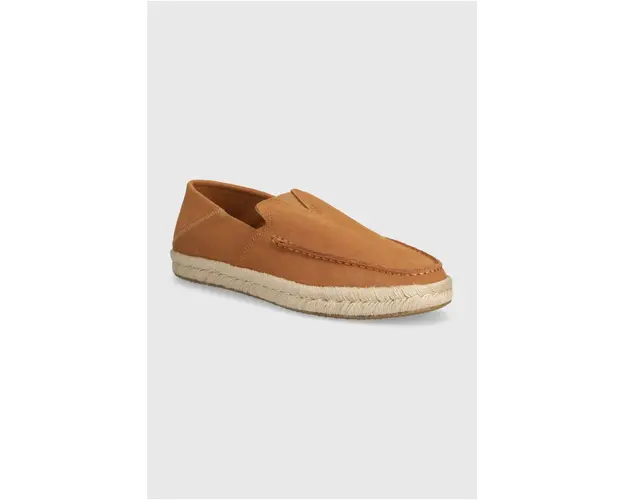 Toms espadrile din piele intoarsa Alonso Loafer Rope culoarea maro, 10020876