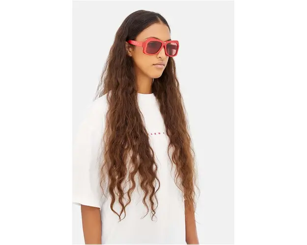 Marni ochelari de soare Tiznit Metallic Cherry femei, culoarea rosu, EYMRN00056.003.K06