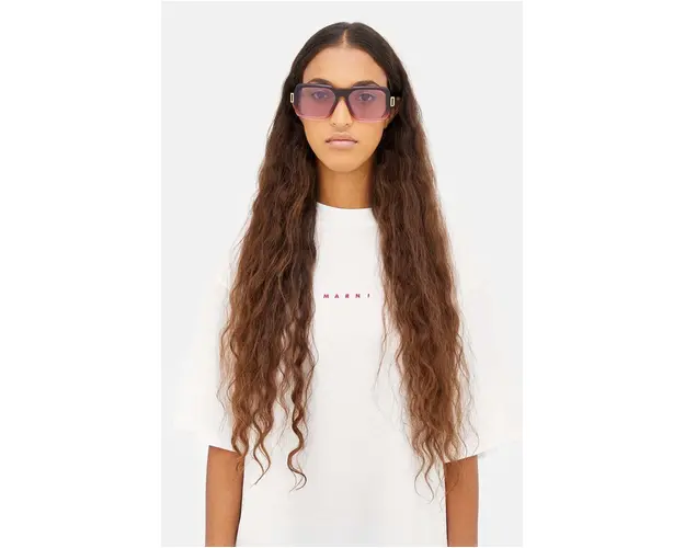Marni ochelari de soare Zamalek Faded Burgundy femei, culoarea roz, EYMRN00054.004.LCS