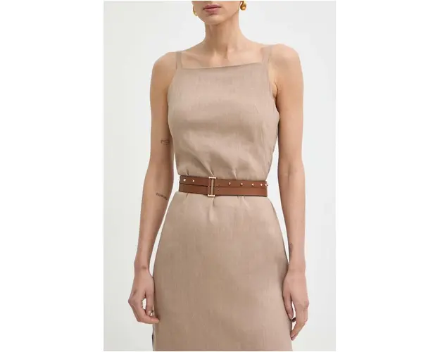MICHAEL Michael Kors curea de piele femei, culoarea maro