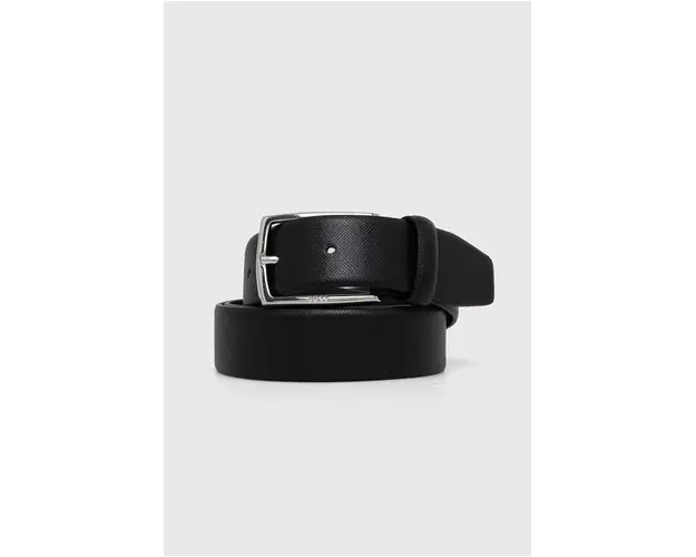 BOSS curea de piele barbati, culoarea negru 50379719