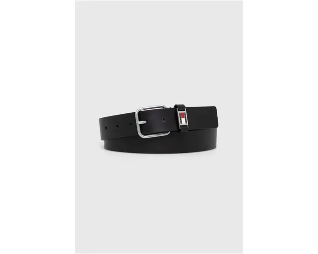 Tommy Jeans curea de piele barbati, culoarea negru AM0AM12045