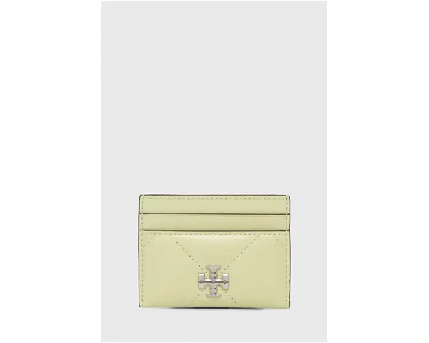 Tory Burch carcasa din piele culoarea verde