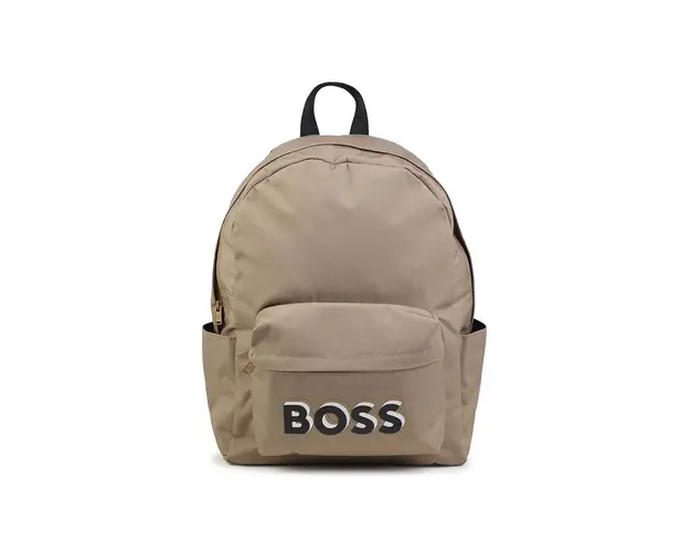 BOSS ghiozdan copii culoarea bej, mic, cu imprimeu