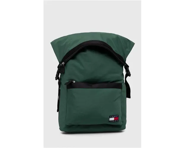Tommy Jeans rucsac barbati, culoarea verde, mare, cu imprimeu AM0AM11965