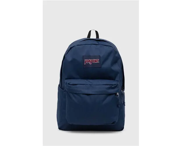 Jansport rucsac culoarea albastru marin, mare, neted