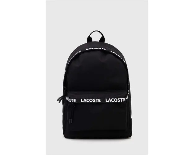 Lacoste rucsac culoarea negru, mare, neted