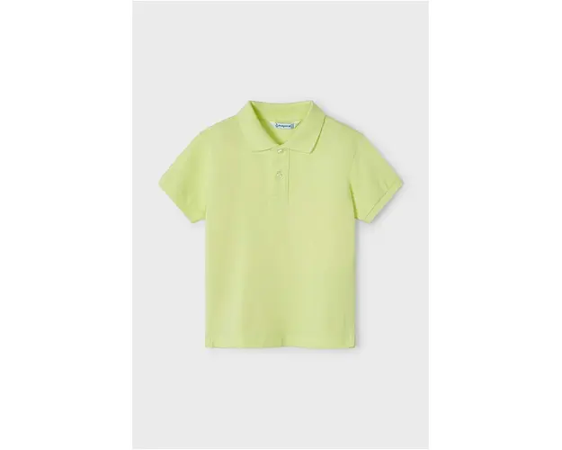 Mayoral tricouri polo din bumbac pentru copii culoarea verde, neted