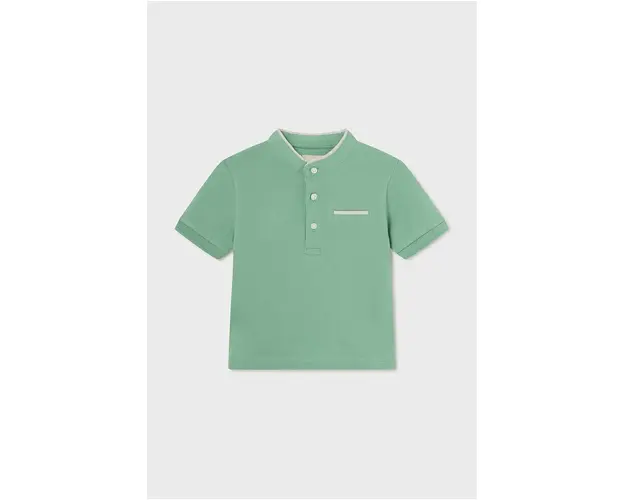 Mayoral tricou polo pentru copii culoarea verde, neted