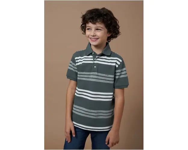 Mayoral tricou polo copii culoarea verde, modelator