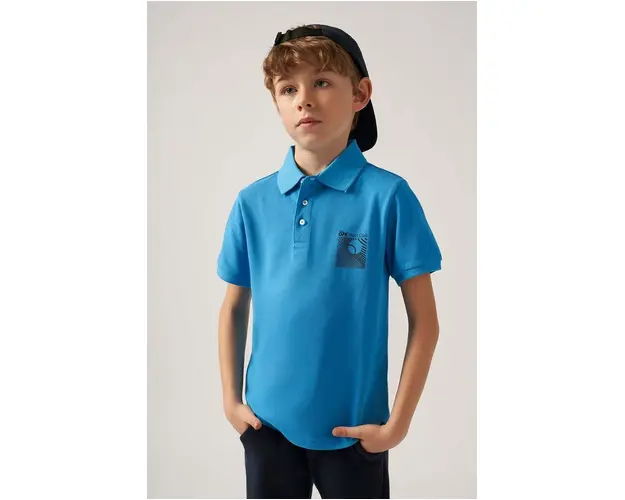 Mayoral tricouri polo din bumbac pentru copii cu imprimeu