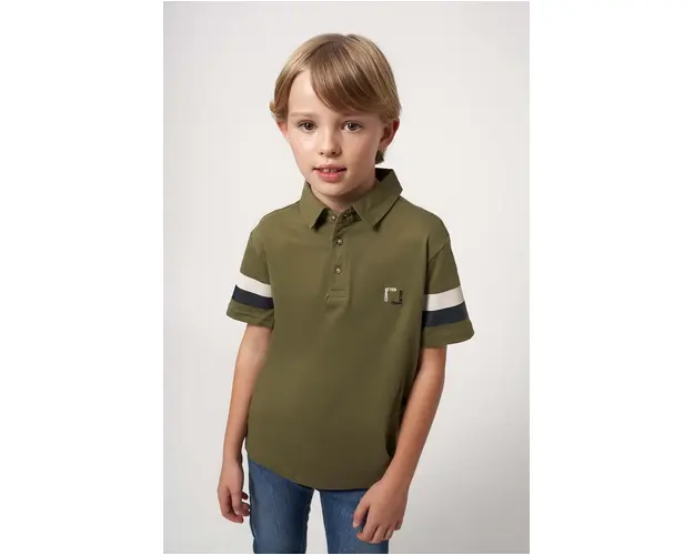 Mayoral tricouri polo din bumbac pentru copii culoarea verde