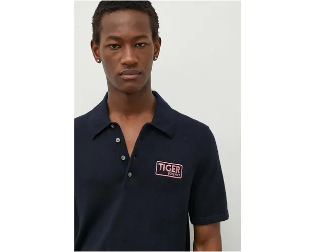 Tiger Of Sweden culoarea albastru marin, neted