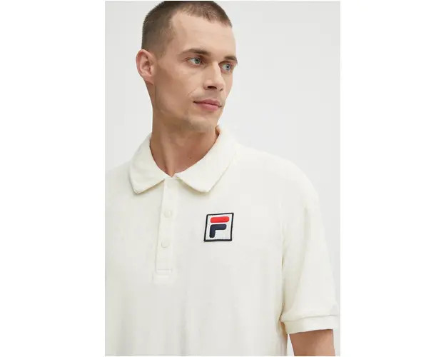 Fila polo de bumbac Liverpool culoarea bej, neted, FAM0650