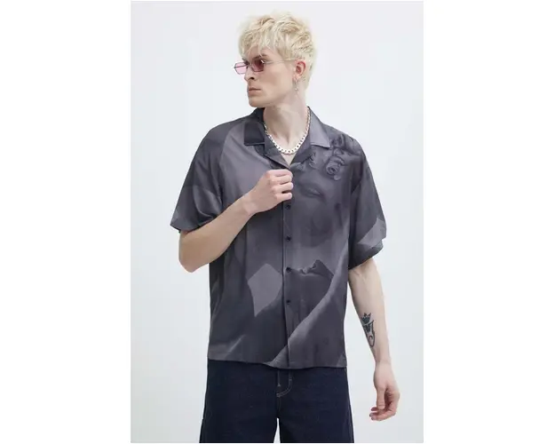 Vertere Berlin camasa barbati, culoarea gri, relaxed, VER SH13